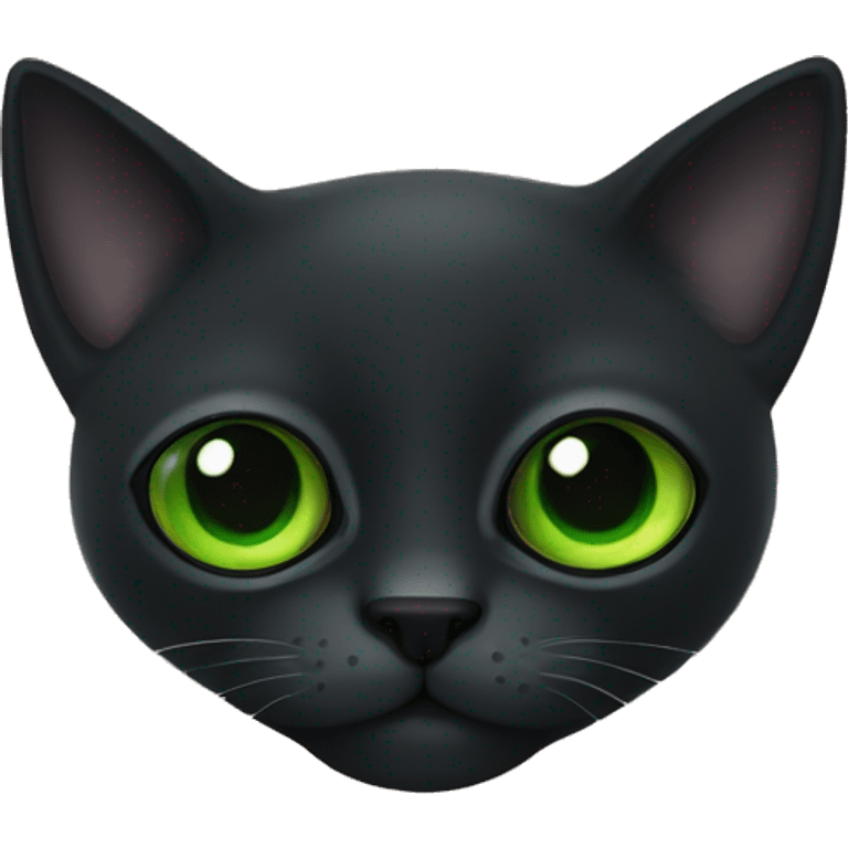 Gato negro ojos verdes emoji