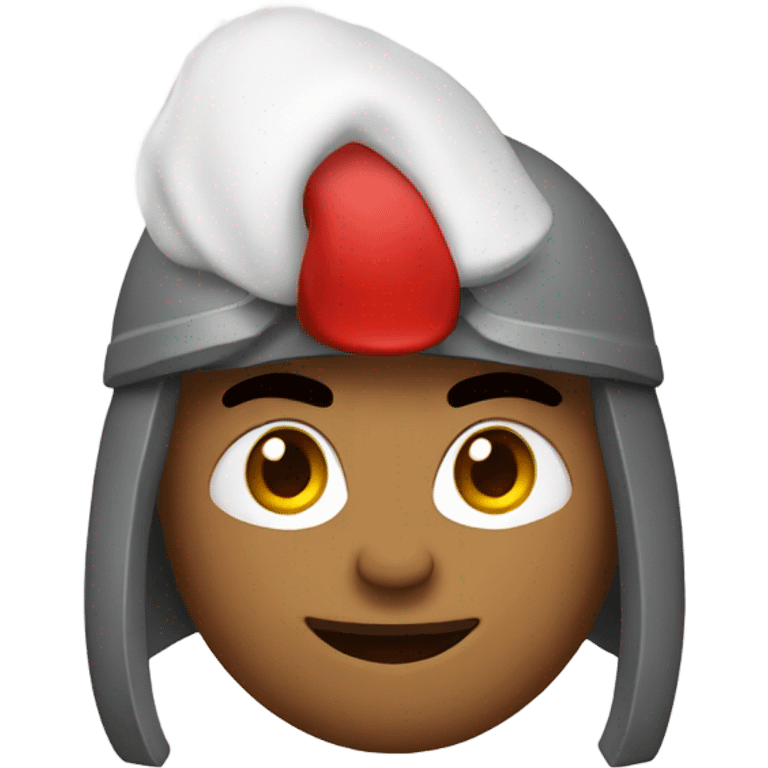 spartan male wearing santa hat emoji