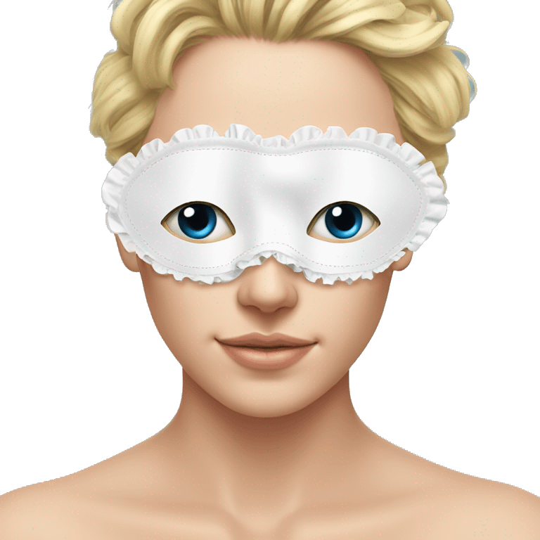 Frilly eye sleep mask emoji