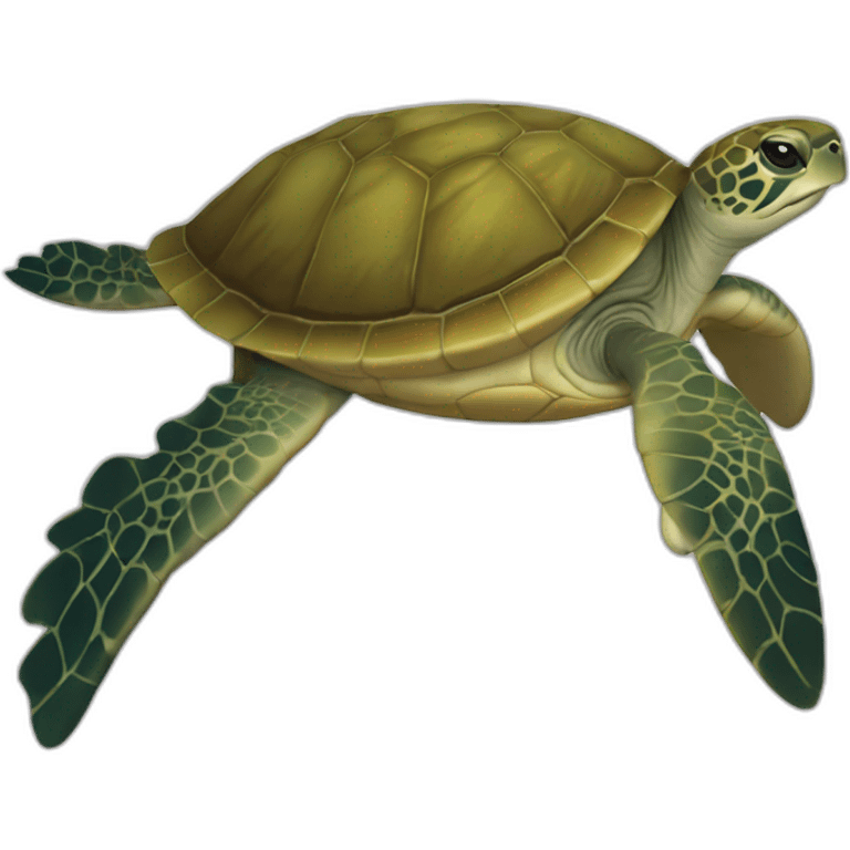 Une tortue dauphin emoji