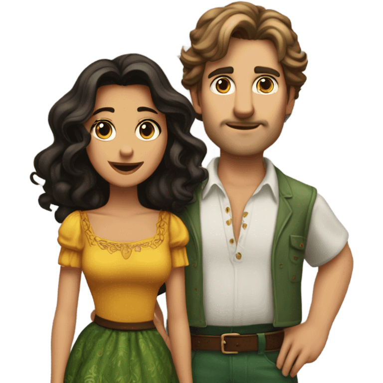 Esmeralda 5 feet tall standing next to Graham who is 6foot 4inches emoji