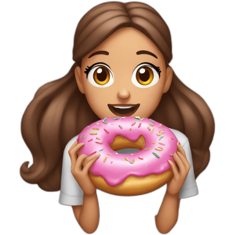 Ariana grande eating donut emoji