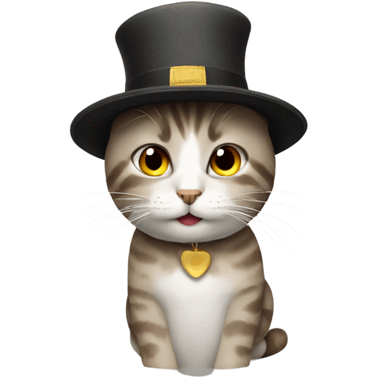 Cat with a hat emoji