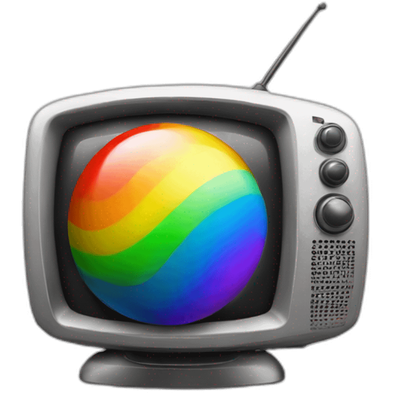 rede globo with rainbow tv in the center emoji