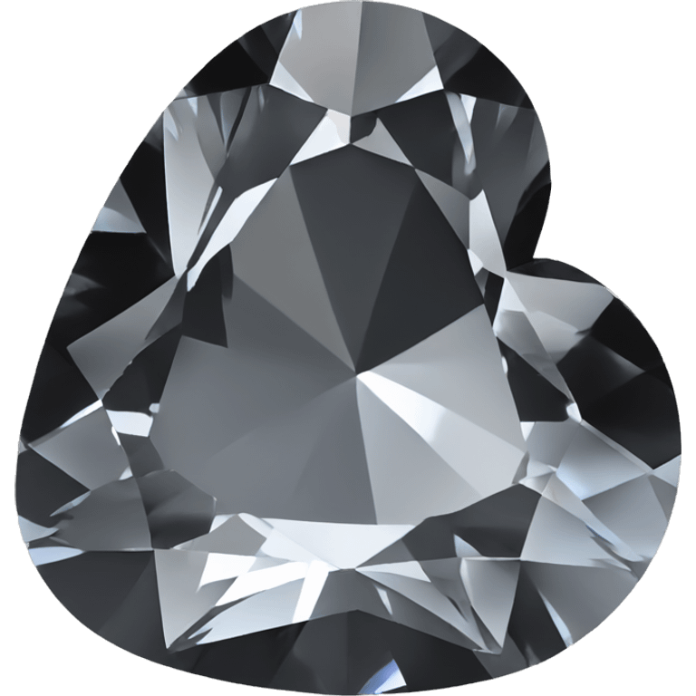 Heart shaped 56-carat black diamond emoji