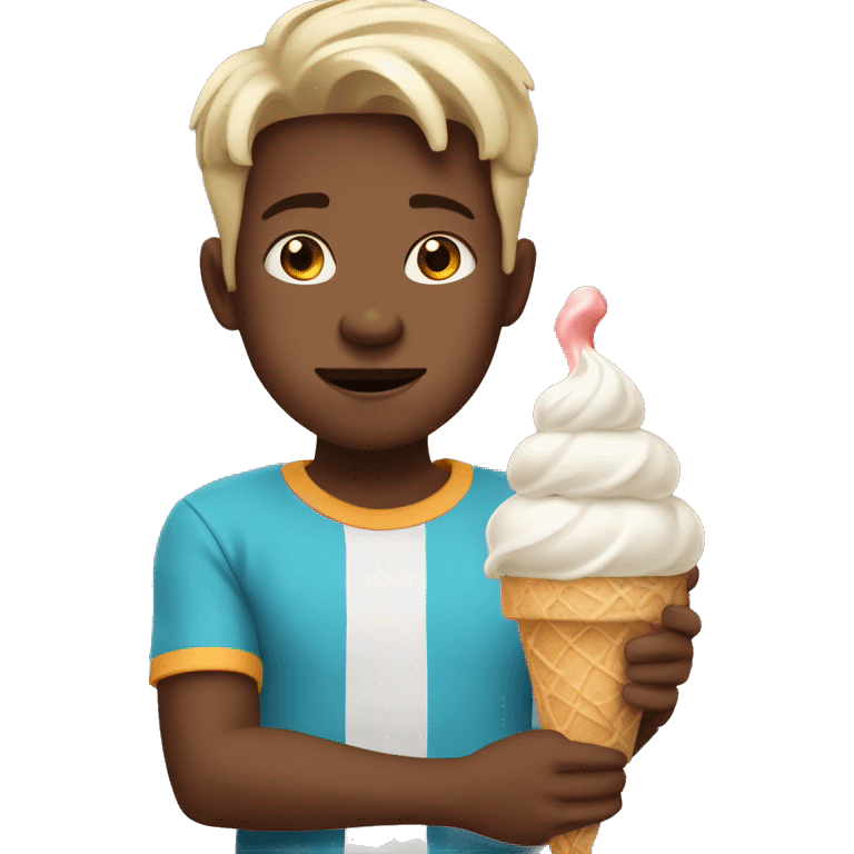 Boy with ice cream ￼ emoji