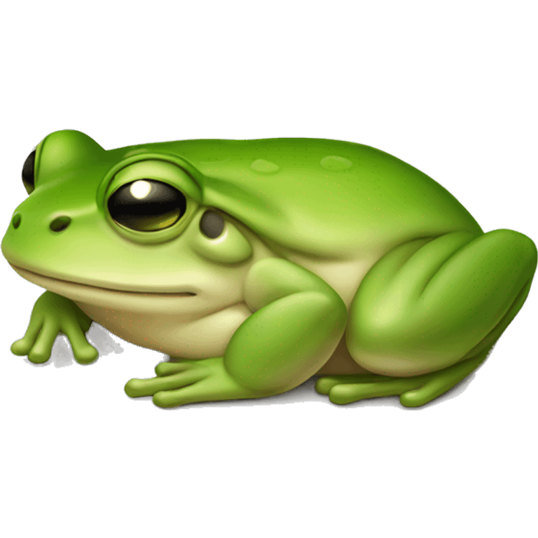 Frog sleeping  emoji