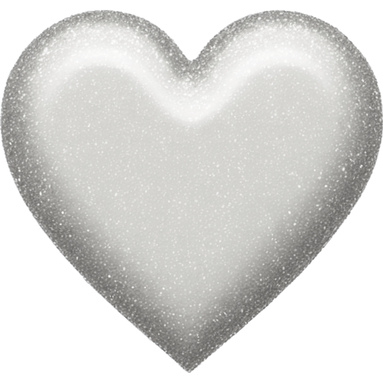 white glitter heart emoji