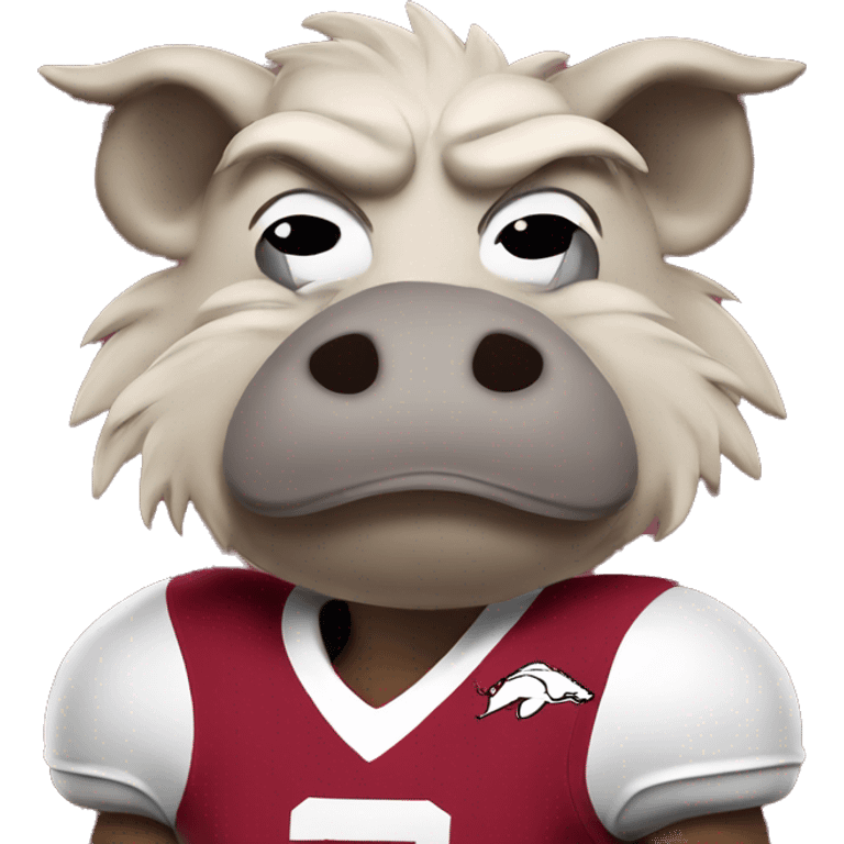 frowning arkansas razorbacks mascot emoji