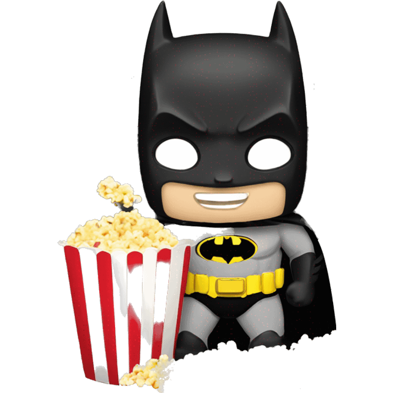 Batman eating pop corn emoji