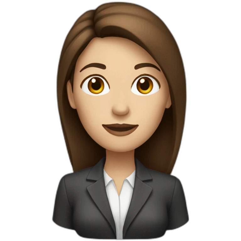 business woman with brown hair emoji