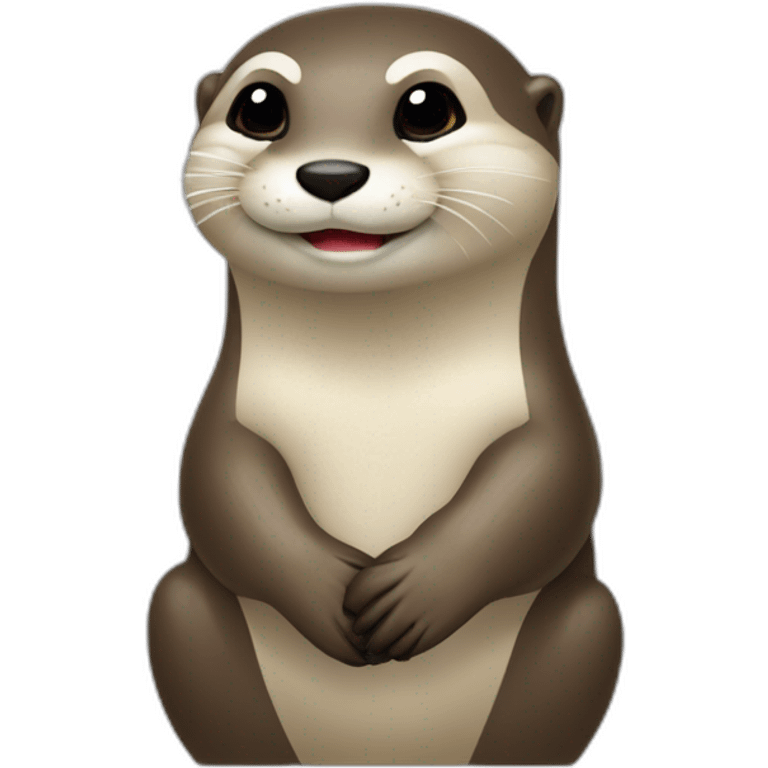 loutre qui fait un doigt d’honneur emoji