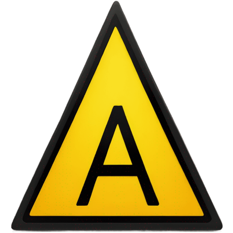 alert road sign tirangular shape, with yellow background and clear black color exclamation  mark ("!") at center emoji