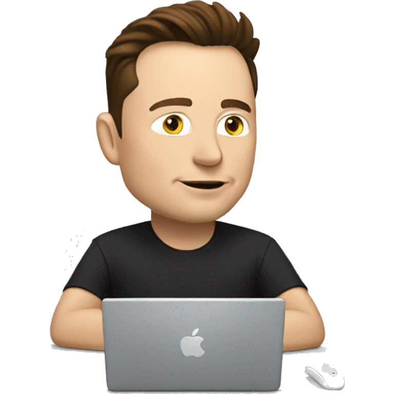 ELON MUSK WORKING ON PC emoji