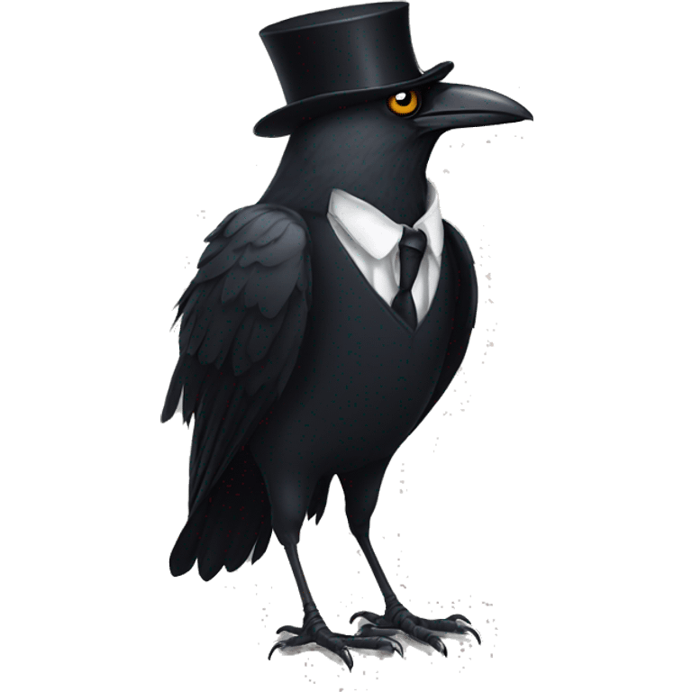 Crow with a monocle emoji