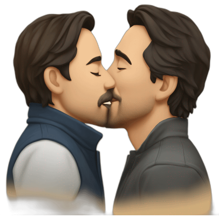 pablo iglesias and pedro sanchez kissing emoji