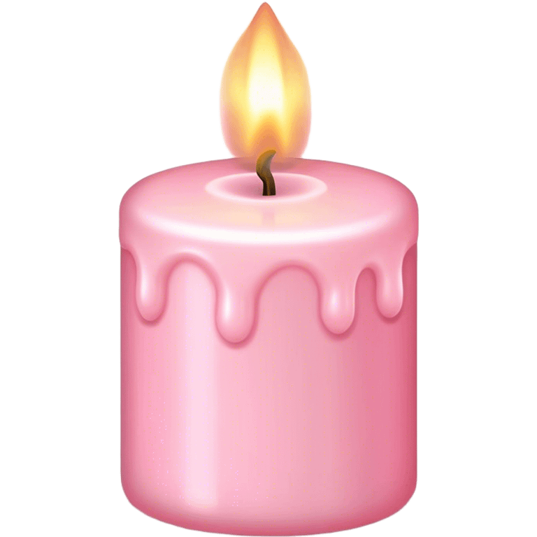 Pastel pink candle emoji