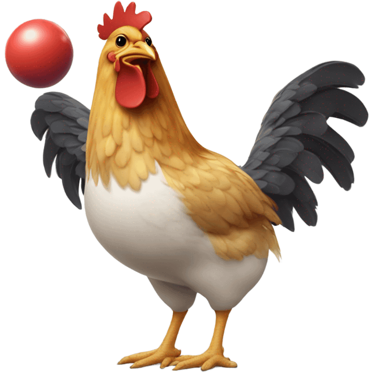 Chicken at the bowling alley  emoji