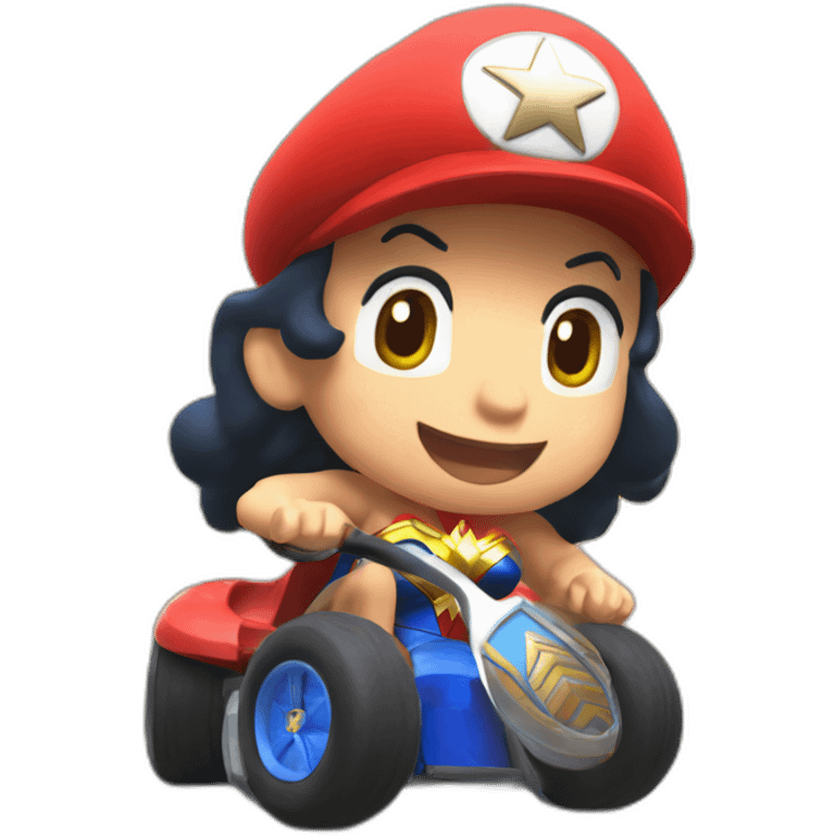 Wonder Woman Mario kart emoji