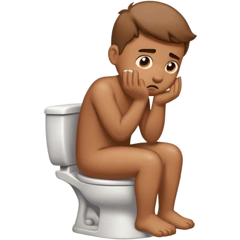 guy struggling to poop emoji