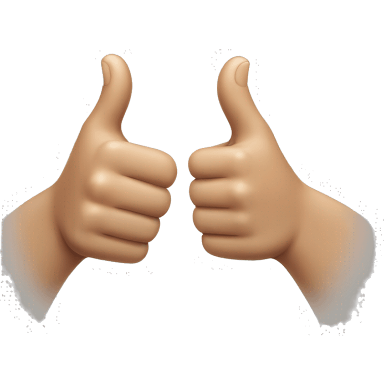 Thumbs up and down emoji