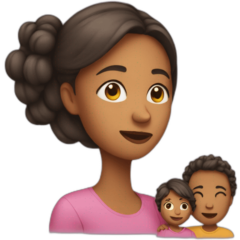 Mum looks her child emoji