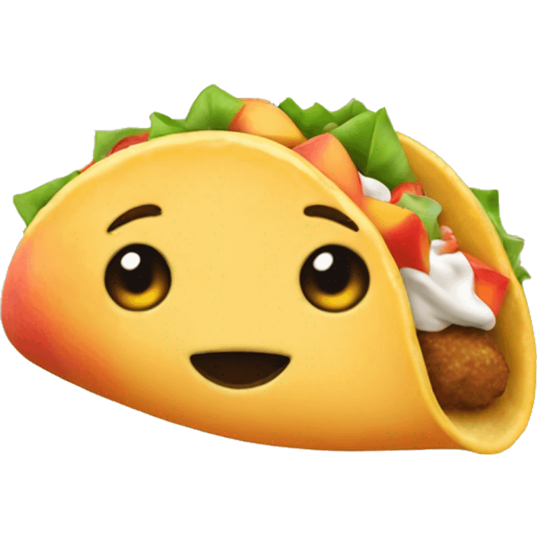 Peach taco emoji