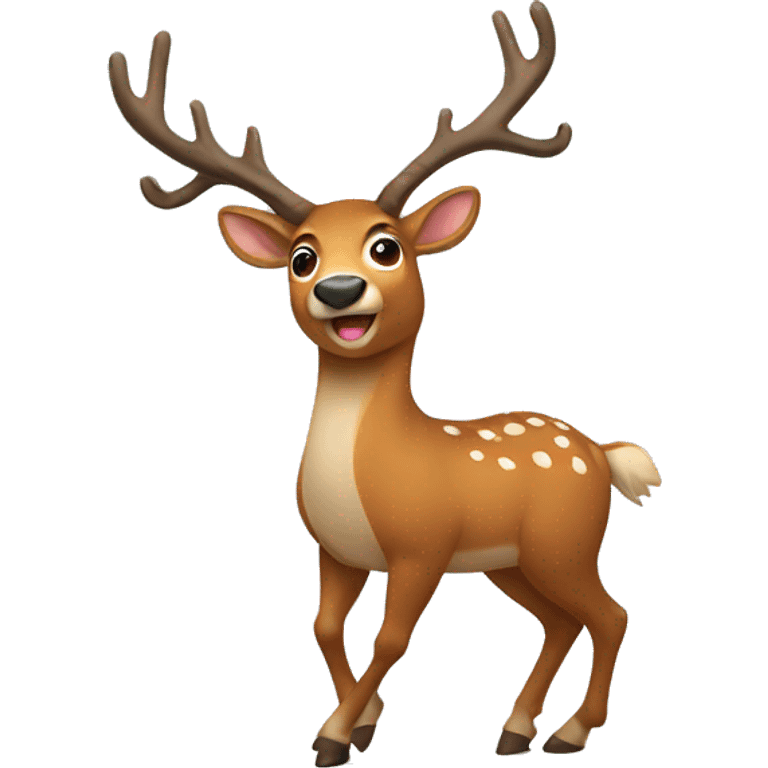 Dancing deer emoji