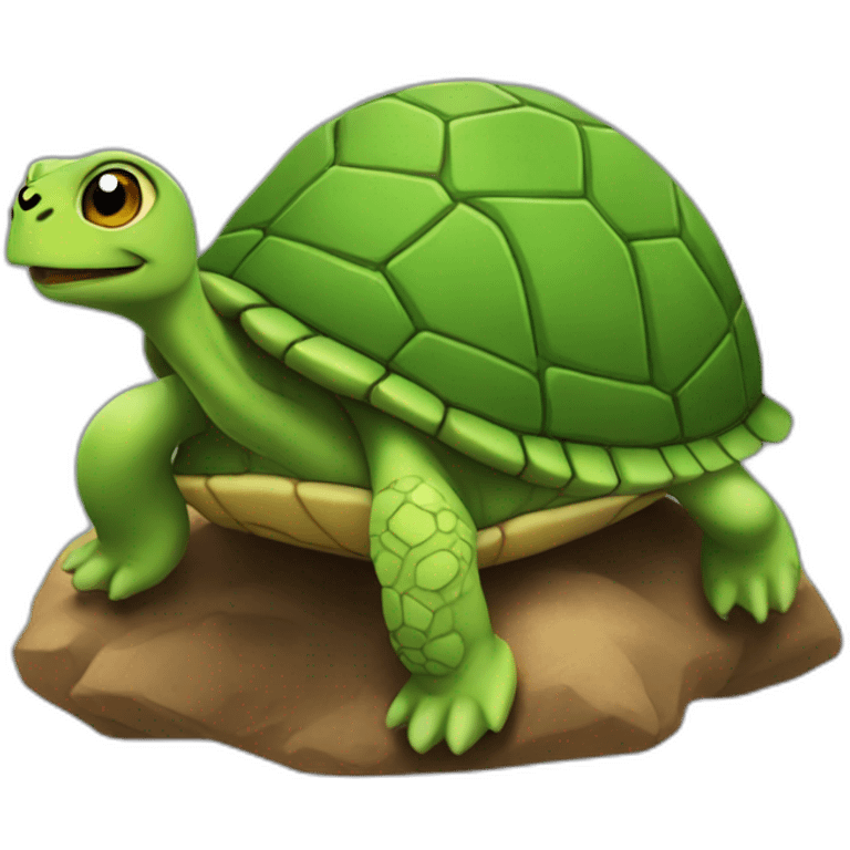 Chat sur une tortue  emoji