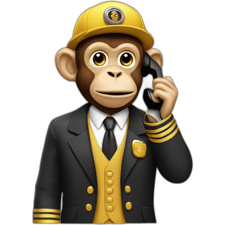 Monkey doorman on the phone emoji