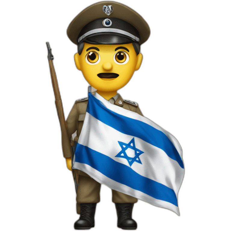 Hitler qui porte le drapeau de Israël emoji