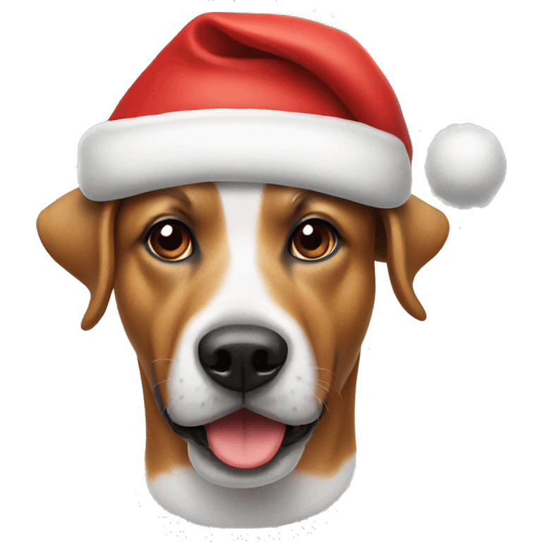 dog wearing santa hat  emoji