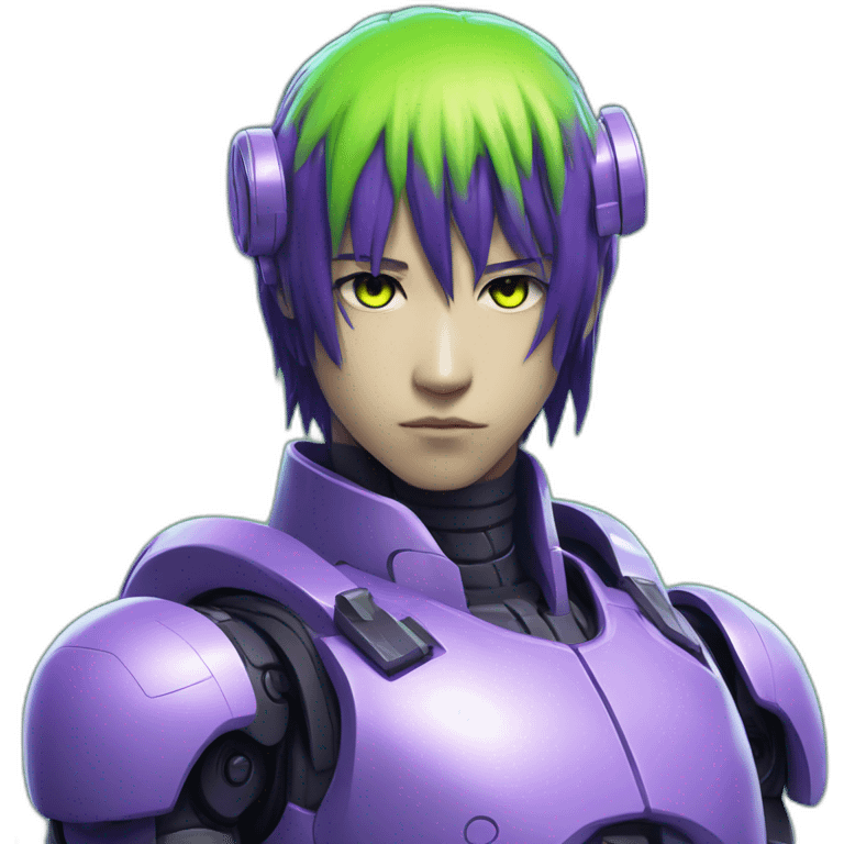 lemon-green-and-purple-neon-Robotic cyborg Sasuke emoji