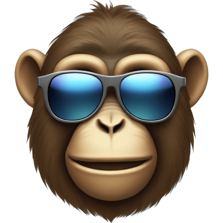 monkey with sunglasses cool vibe  emoji