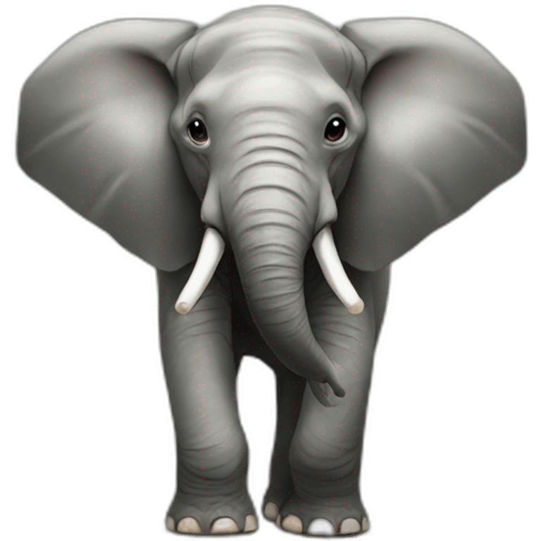 elephant with a glass in its trunk emoji