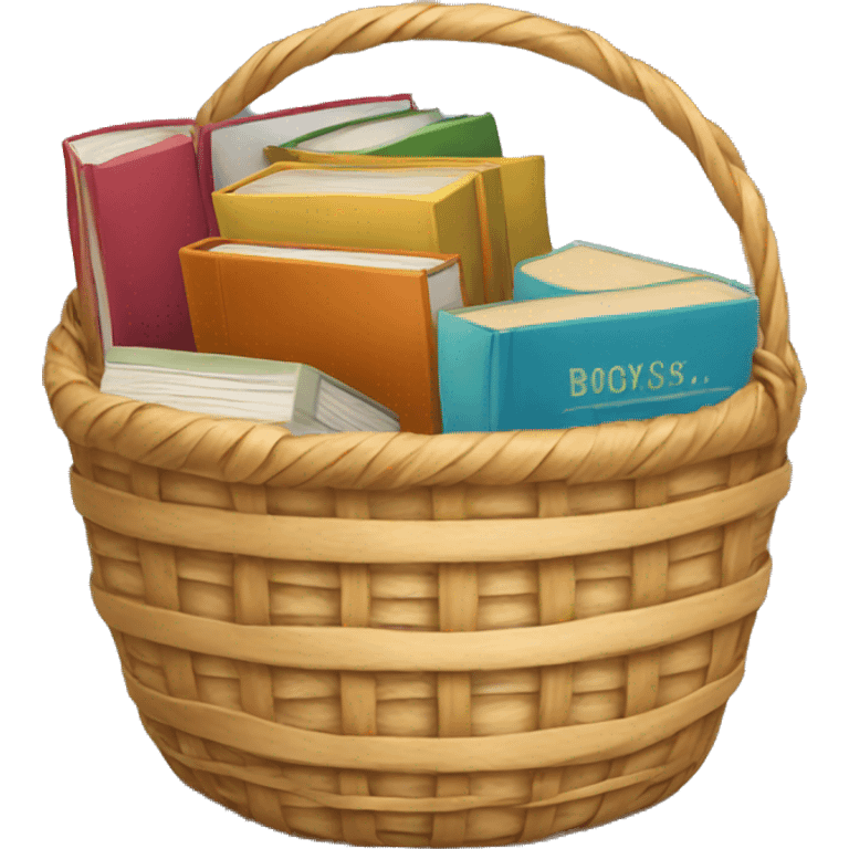 basket with books inside  emoji