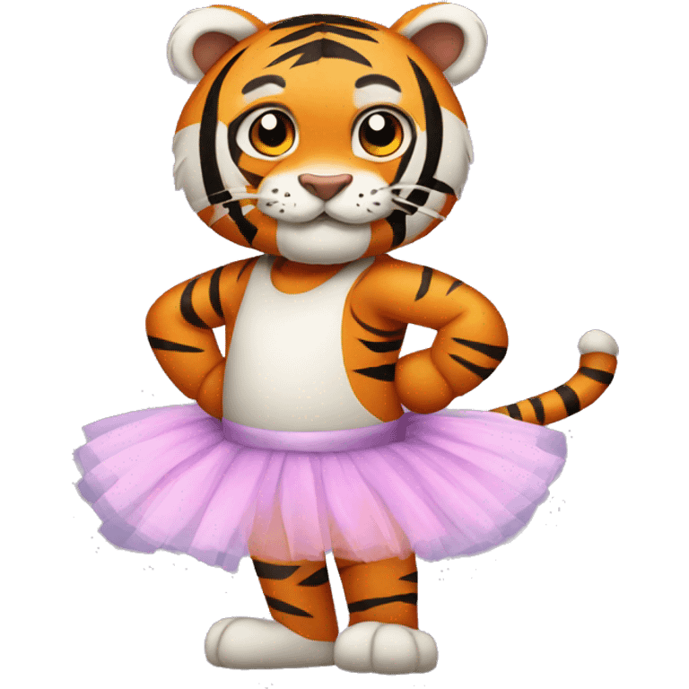 Tiger wearing a tutu emoji