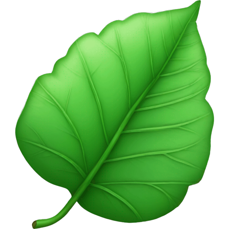 Rolled up green leaf  emoji