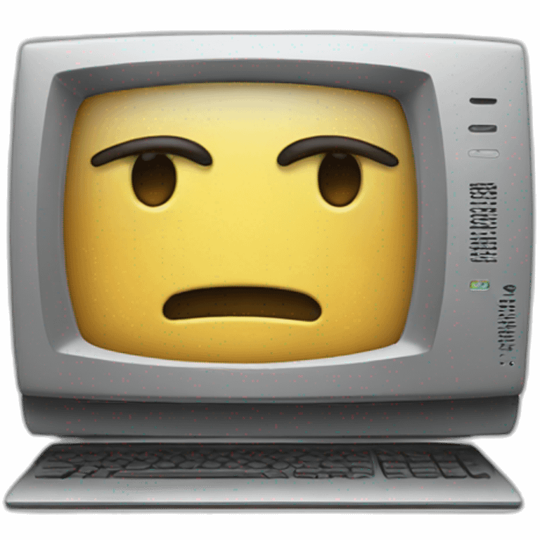 computer with eyes closed emoji