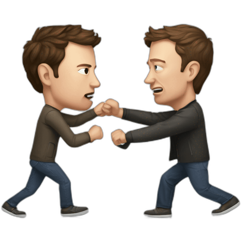 elon musk and mark zuckerburg fight emoji