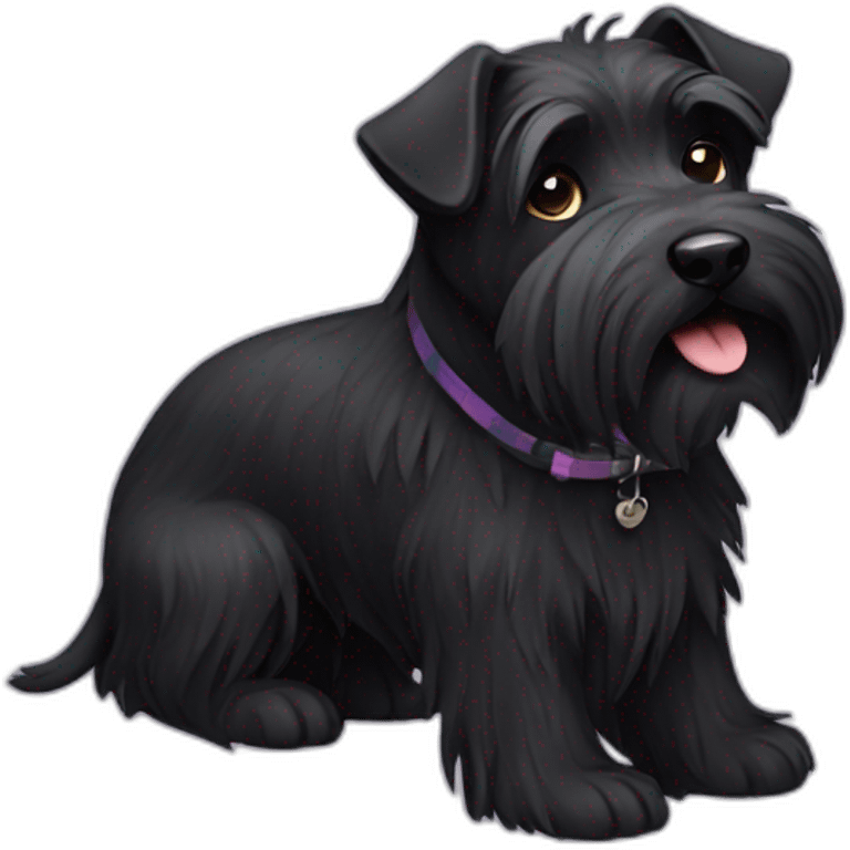 A black scotish terrier emoji