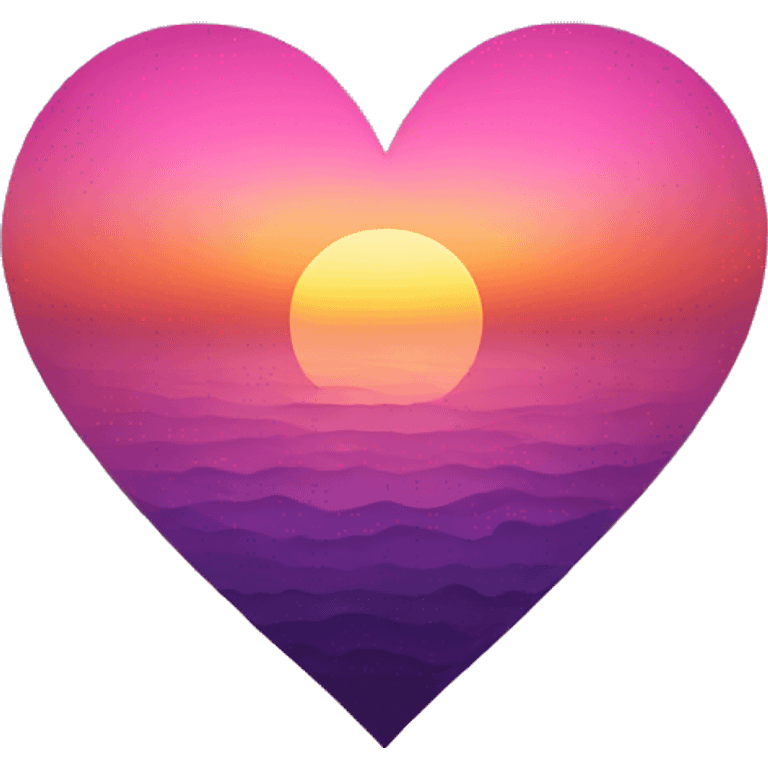 sunset colored scale heart emoji