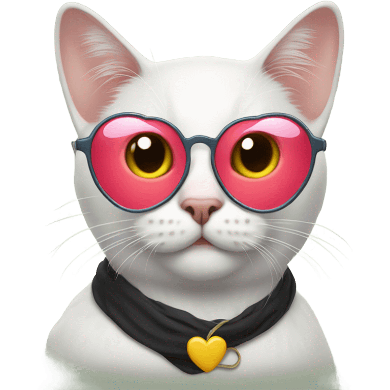 Cat with heart glasses  emoji