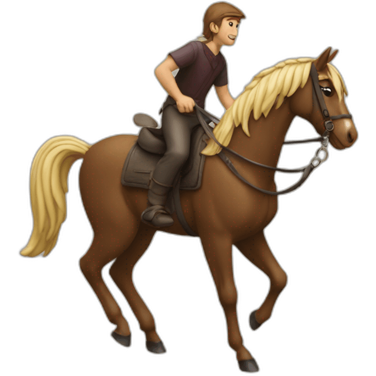 eden hazars sur un cheval emoji