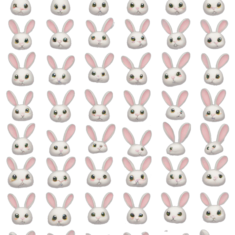 bunnies with bow emoji