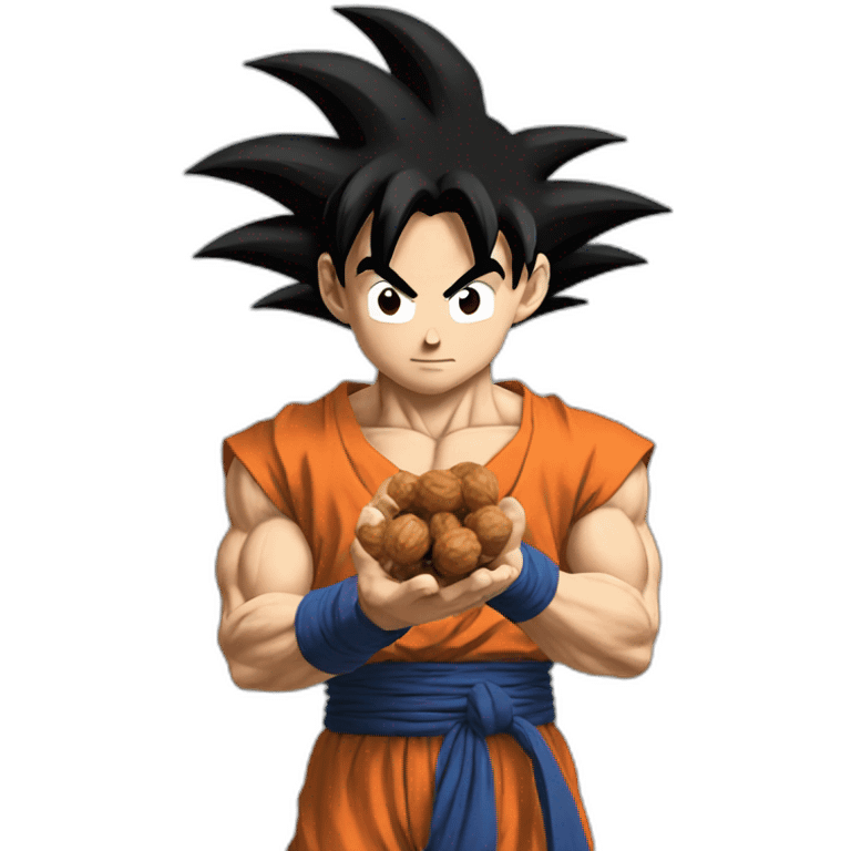 goku holding nuts emoji