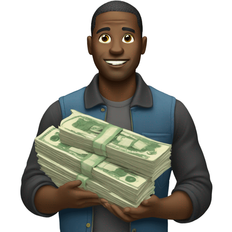 black man with money emoji