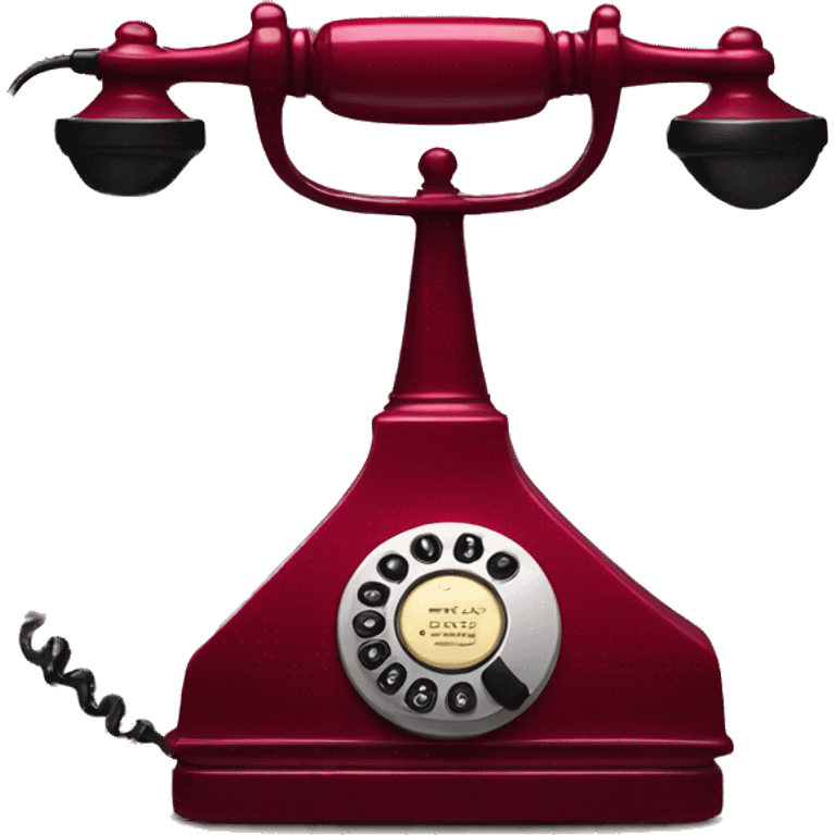 50's dark red telephone emoji