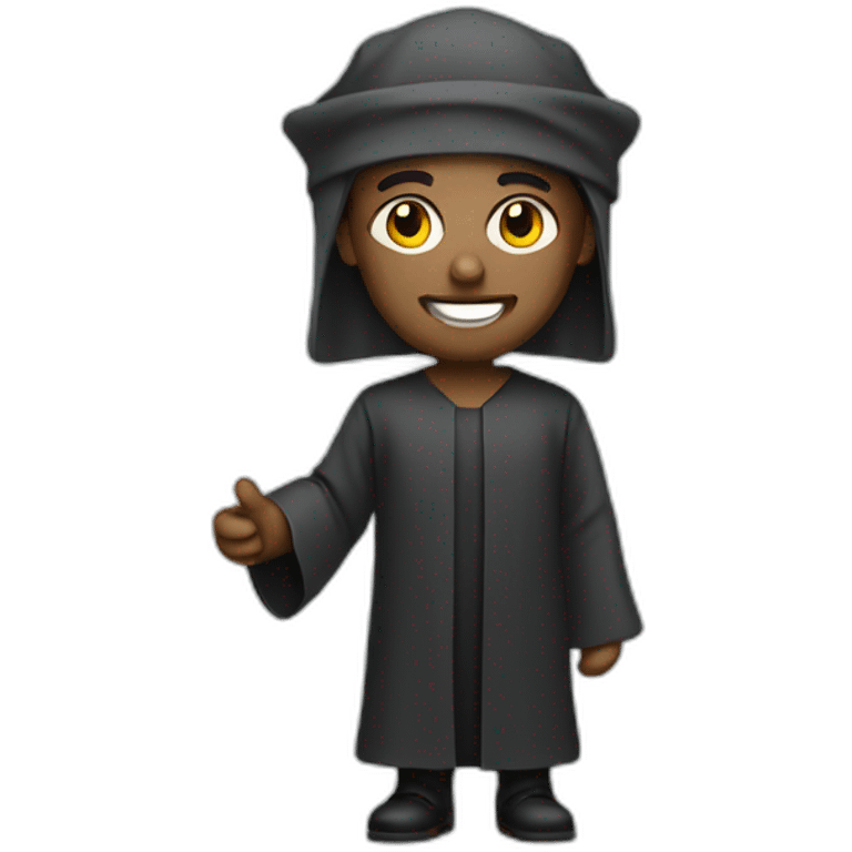 Entrepreneur with skullcap and robe emoji