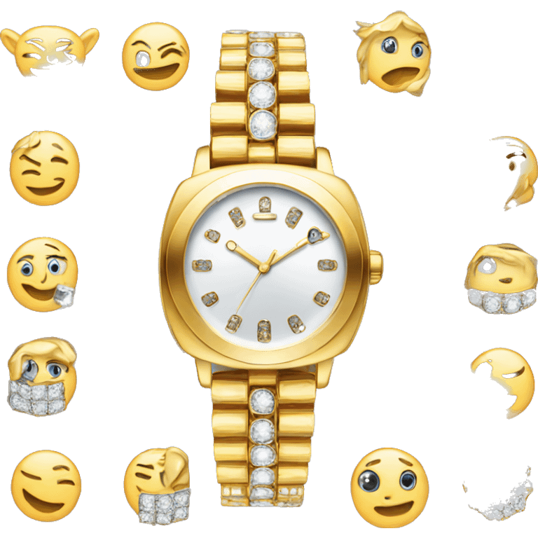 watch made of diamonds emoji